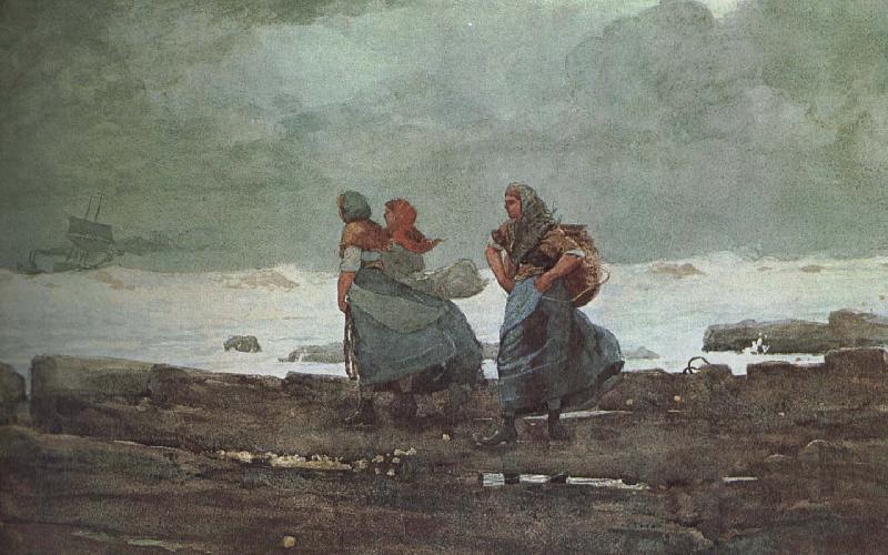 Winslow Homer Fisherwoman Mother oil painting image